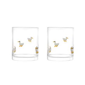 12 fl oz Easter Goose Charm Drinking Glasses, Set of 2