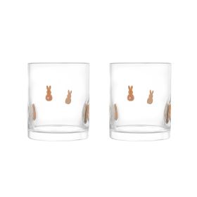 12 fl oz Easter Bunny Charm Drinking Glasses, Set of 2