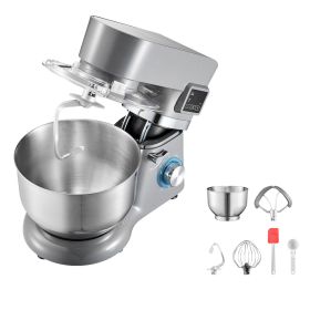 Ice Cream Maker, 1.8 Qt. Capacity, 6-Speed Electric Stand Mixer, with LED Digital Display & Timer, Mixing Paddle, Dough Hook, Splash Guard