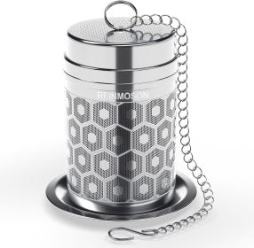 Tea Strainers for Loose Tea, Extra Fine Mesh Tea Infuser, 304 Stainless Steel & Updated Slim Threaded Lid, Loose Leaf Tea Steeper for Black Tea